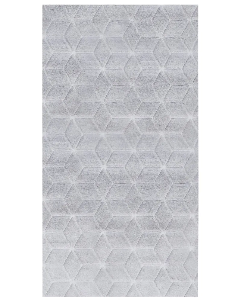 Faux Rabbit Fur Rug 80 x 150 cm Grey THATTA