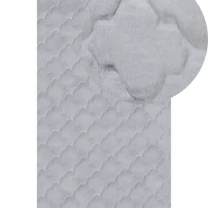 Faux Rabbit Fur Rug 80 x 150 cm Grey GHARO