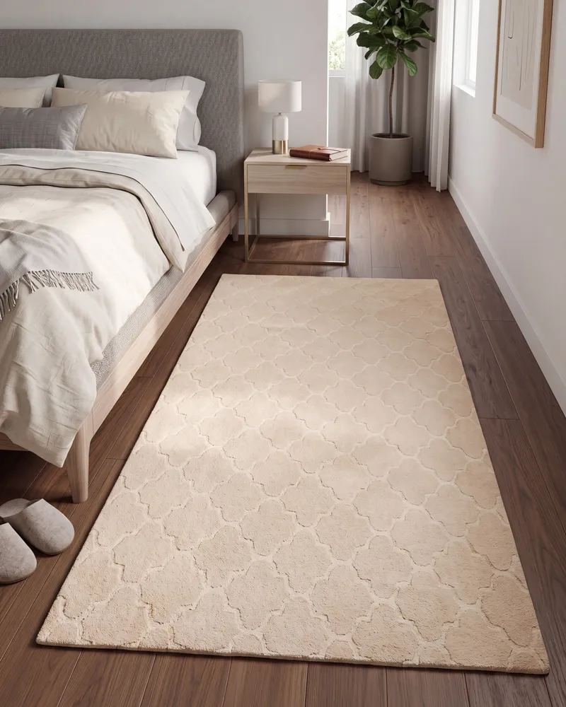 Faux Rabbit Fur Rug 80 x 150 cm Tom neutro GHARO
