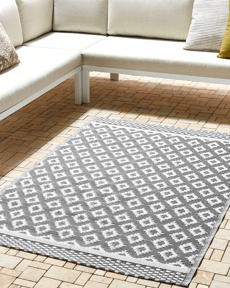 Outdoor Area Rug 120 x 180 cm Grey THANE