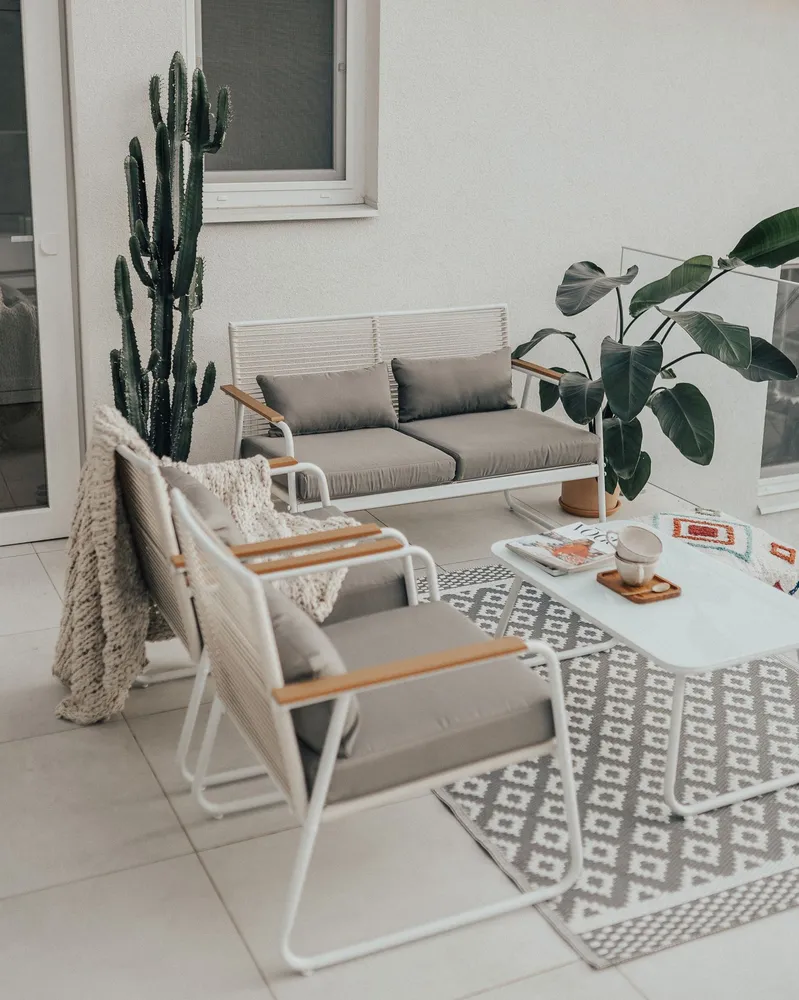 Outdoor Area Rug 120 x 180 cm Grey THANE