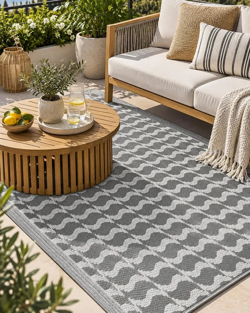 Outdoor Area Rug 120 x 180 cm Grey TUMKUR