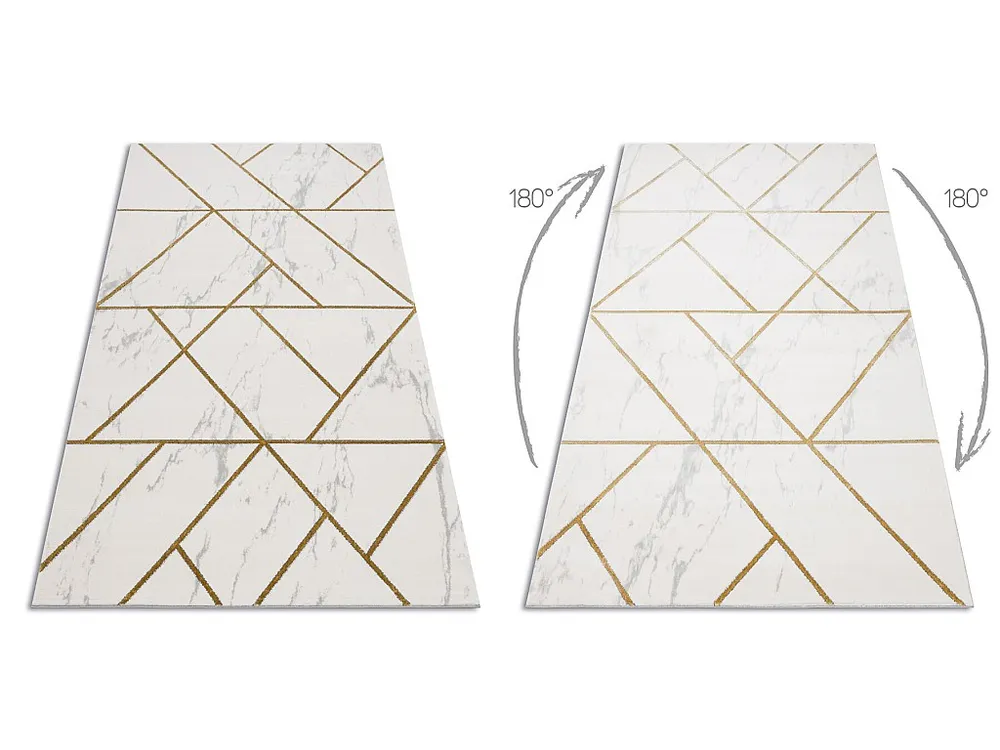 Tapete EMERALD exclusivo 1012 glamour, à moda geométrico, mármore c 120x170 cm