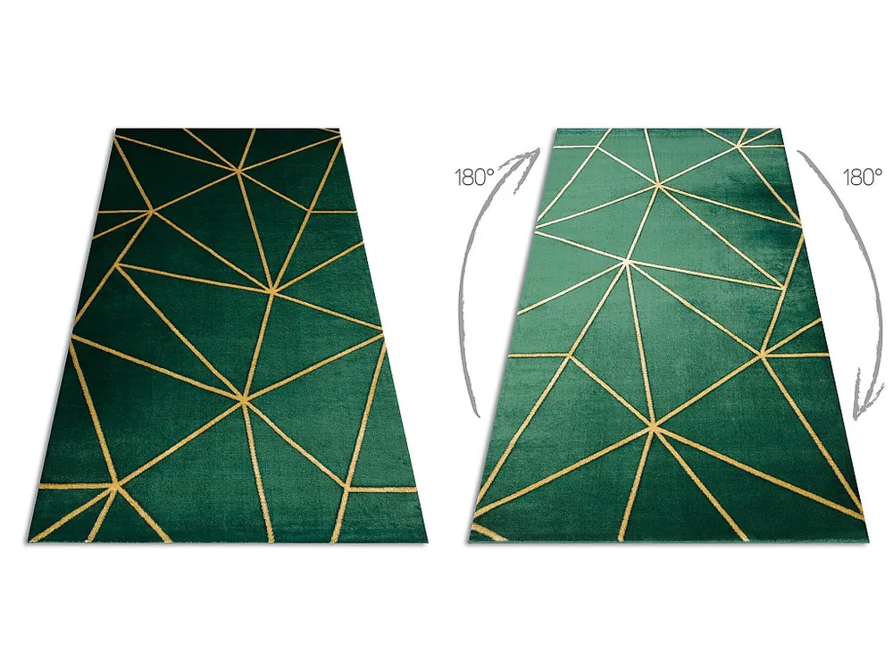Tapete EMERALD exclusivo 1013 glamour, à moda geométrico garrafa ver 120x170 cm
