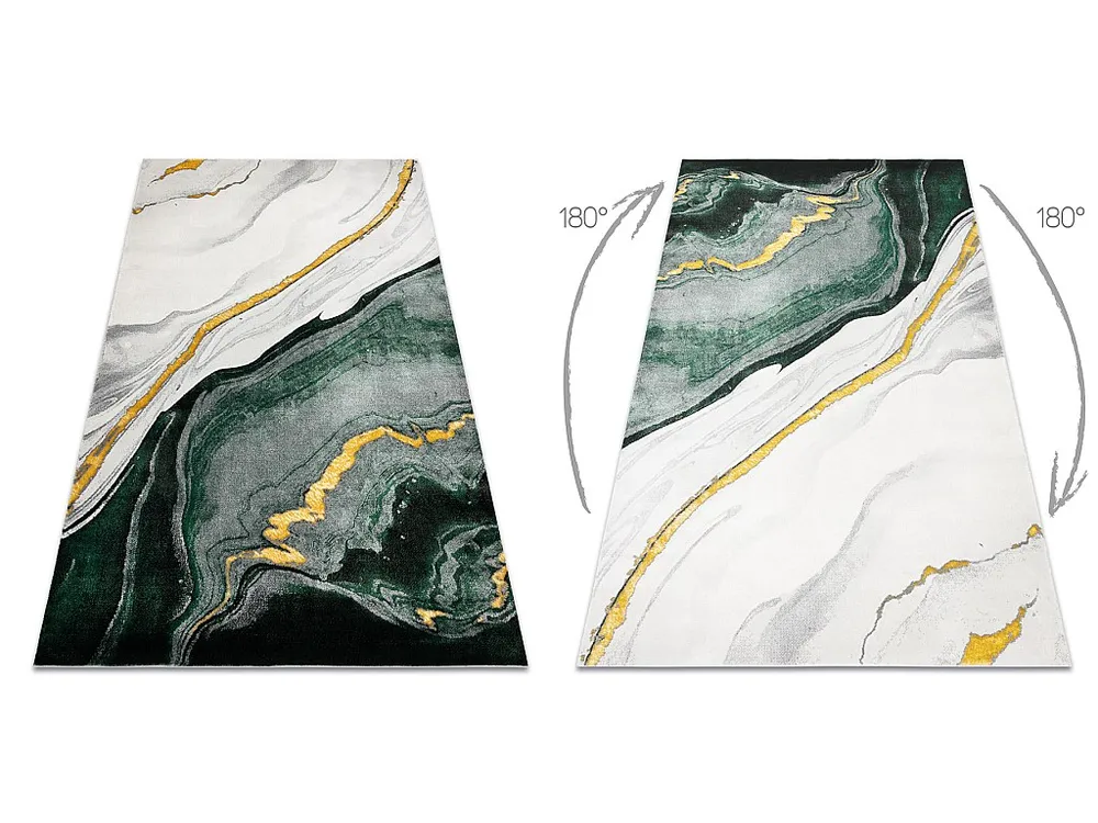 Tapete EMERALD exclusivo 1017 glamour, à moda mármore garrafa verde 160x220 cm