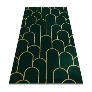 Tapete EMERALD exclusivo 1021 glamour, à moda art deco, garrafa verde 120x170 cm