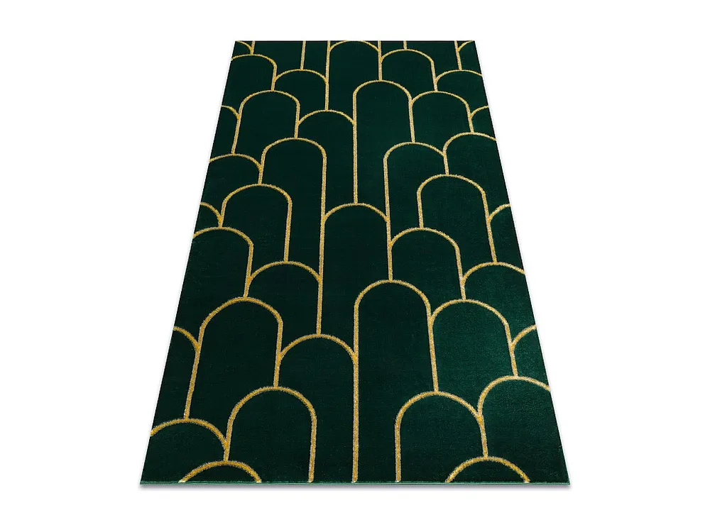 Tapete EMERALD exclusivo 1021 glamour, à moda art deco, garrafa verde 120x170 cm