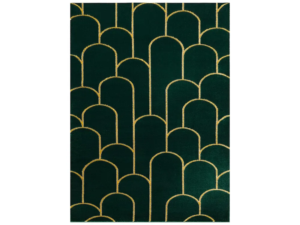 Tapete EMERALD exclusivo 1021 glamour, à moda art deco, garrafa verde 120x170 cm