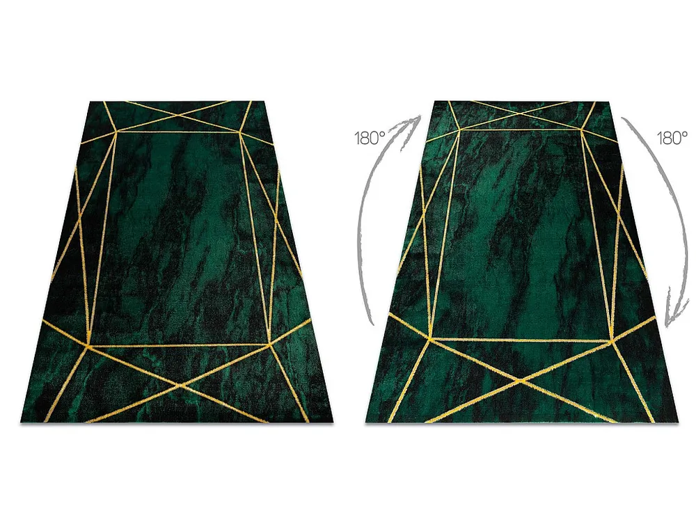 Tapete EMERALD exclusivo 1022 glamour, à moda geométrico, mármore g 120x170 cm