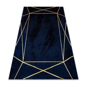 Tapete EMERALD exclusivo 1022 glamour, à moda geométrico azul sombrio 120x170 cm