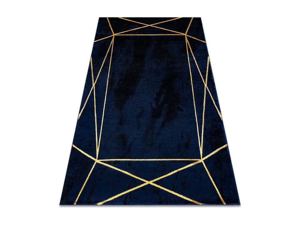 Tapete EMERALD exclusivo 1022 glamour, à moda geométrico azul sombrio 120x170 cm