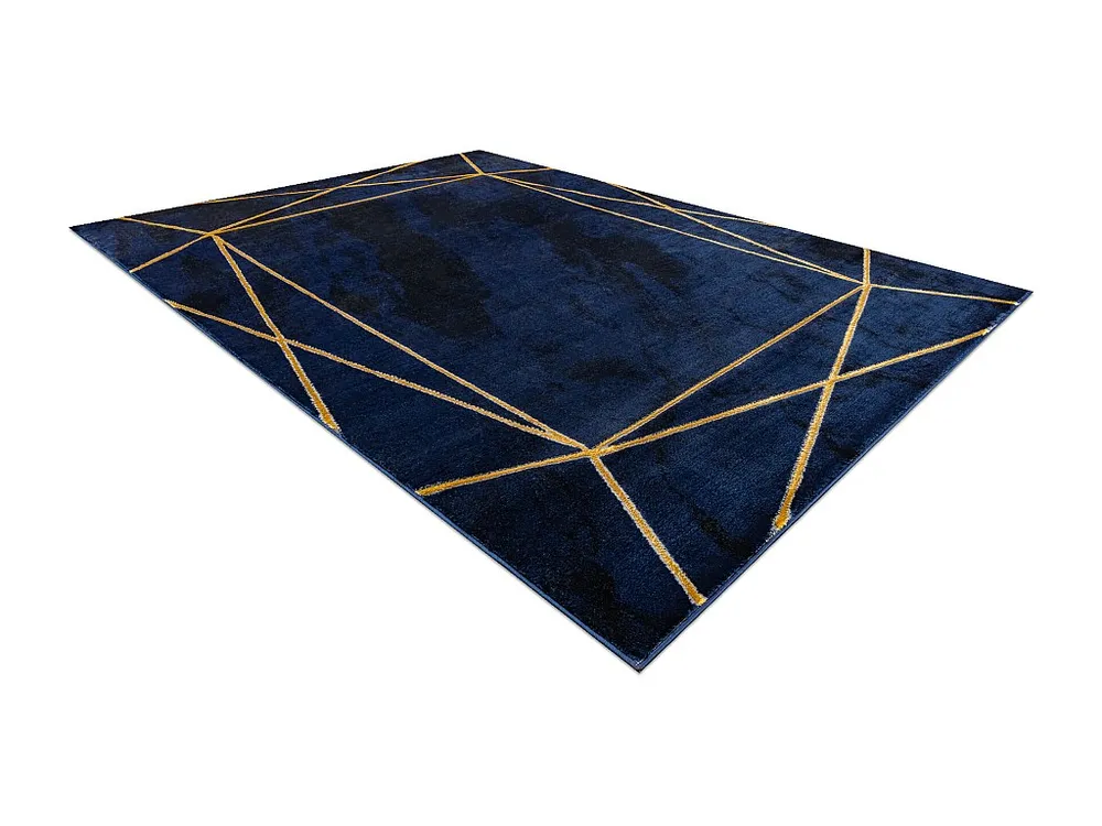 Tapete EMERALD exclusivo 1022 glamour, à moda geométrico azul sombrio 120x170 cm