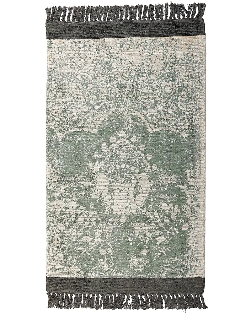 Viscose Area Rug 80 x 150 cm Jade and Beige AKARSU