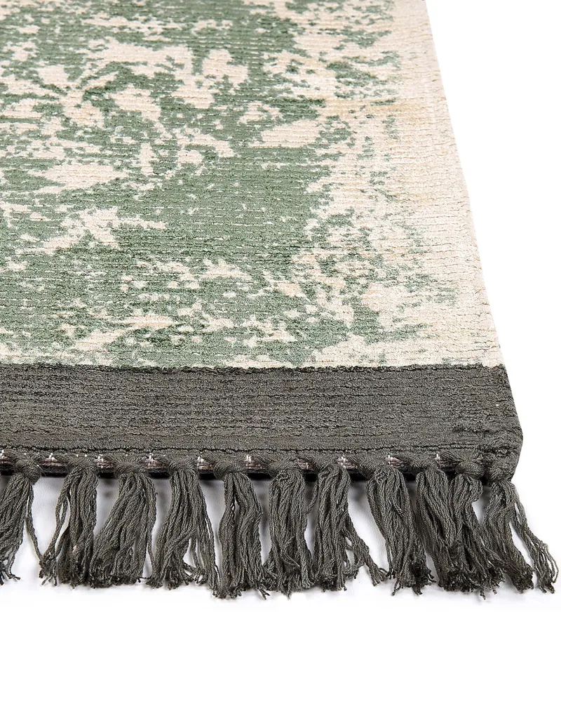Viscose Area Rug 80 x 150 cm Jade and Beige AKARSU