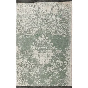 Viscose Area Rug 80 x 150 cm Jade and Beige AKARSU