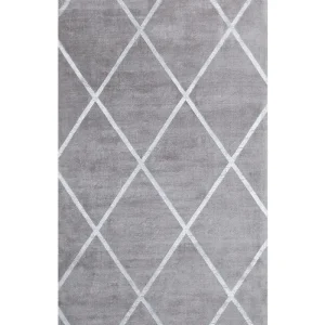 Viscose Area Rug 80 x 150 cm Light Grey ATIKE