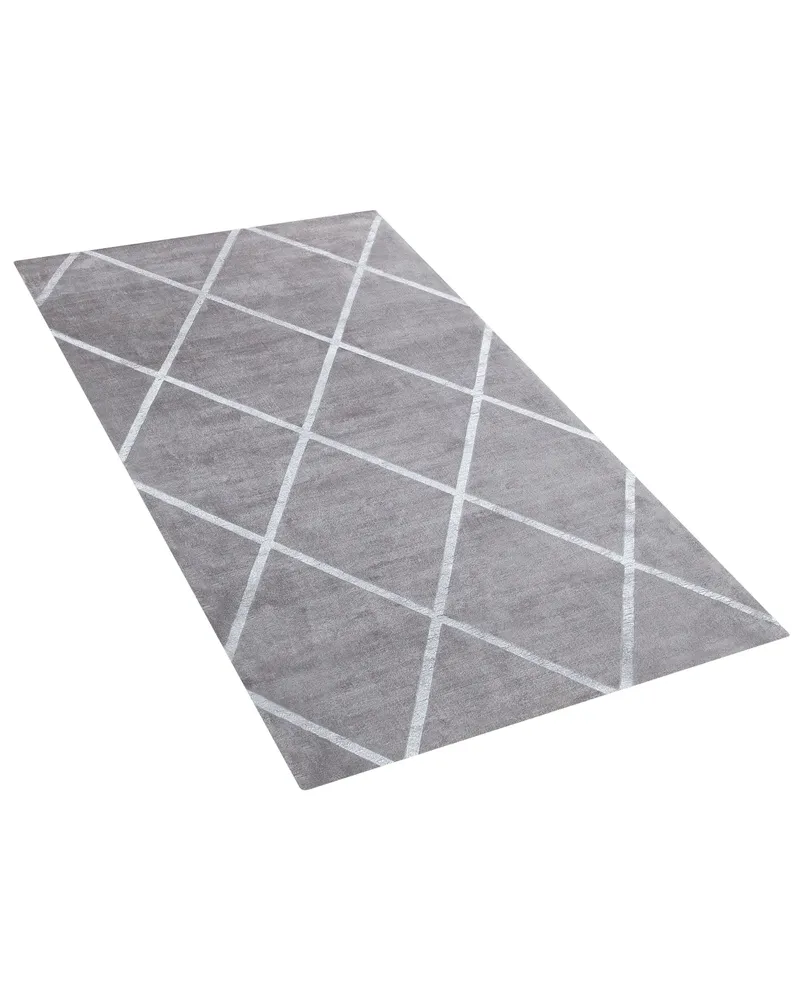 Viscose Area Rug 80 x 150 cm Light Grey ATIKE