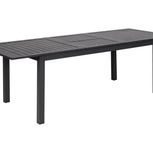 Extending Aluminium Garden Dining Table 180/240 x 90 cm Dark Grey SKALOMA