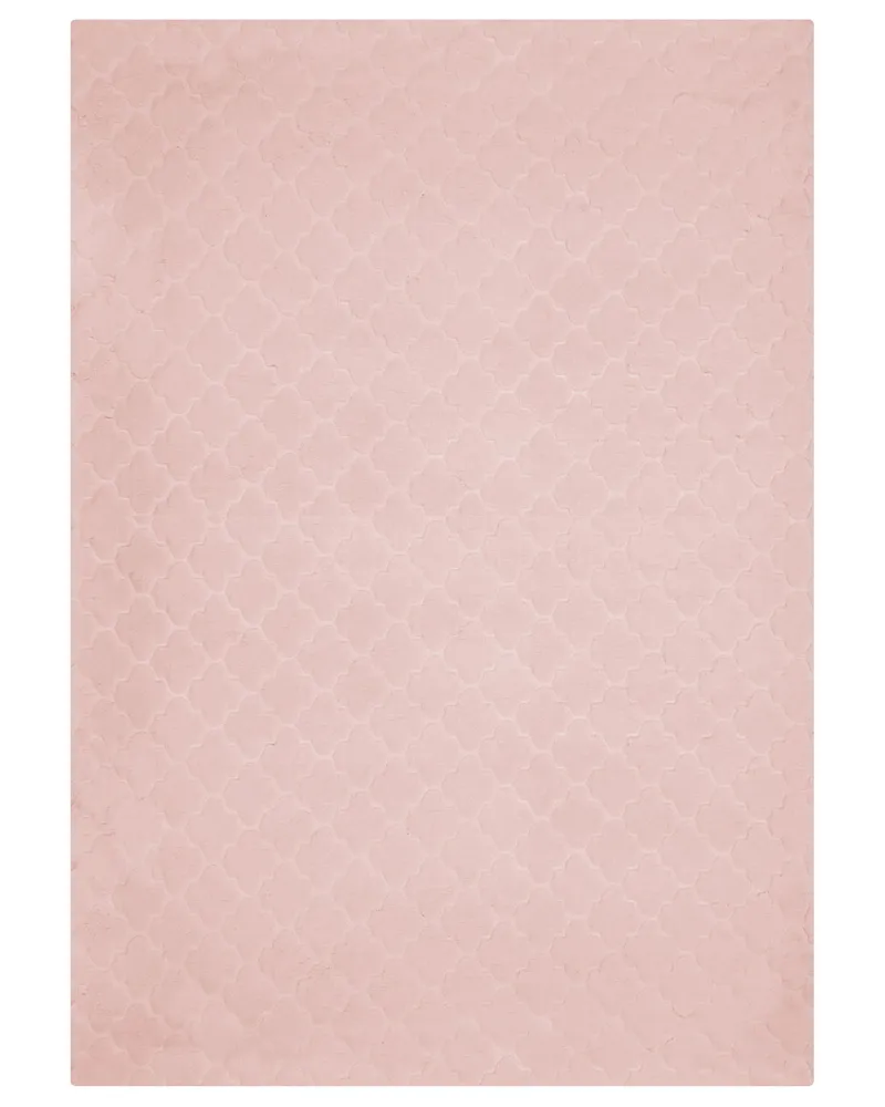 Faux Rabbit Fur Rug 160 x 230 cm Rosa GHARO