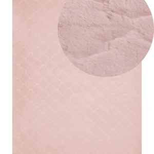 Faux Rabbit Fur Rug 160 x 230 cm Rosa GHARO