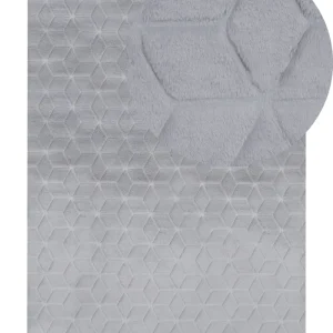 Faux Rabbit Fur Rug 160 x 230 cm Grey THATTA