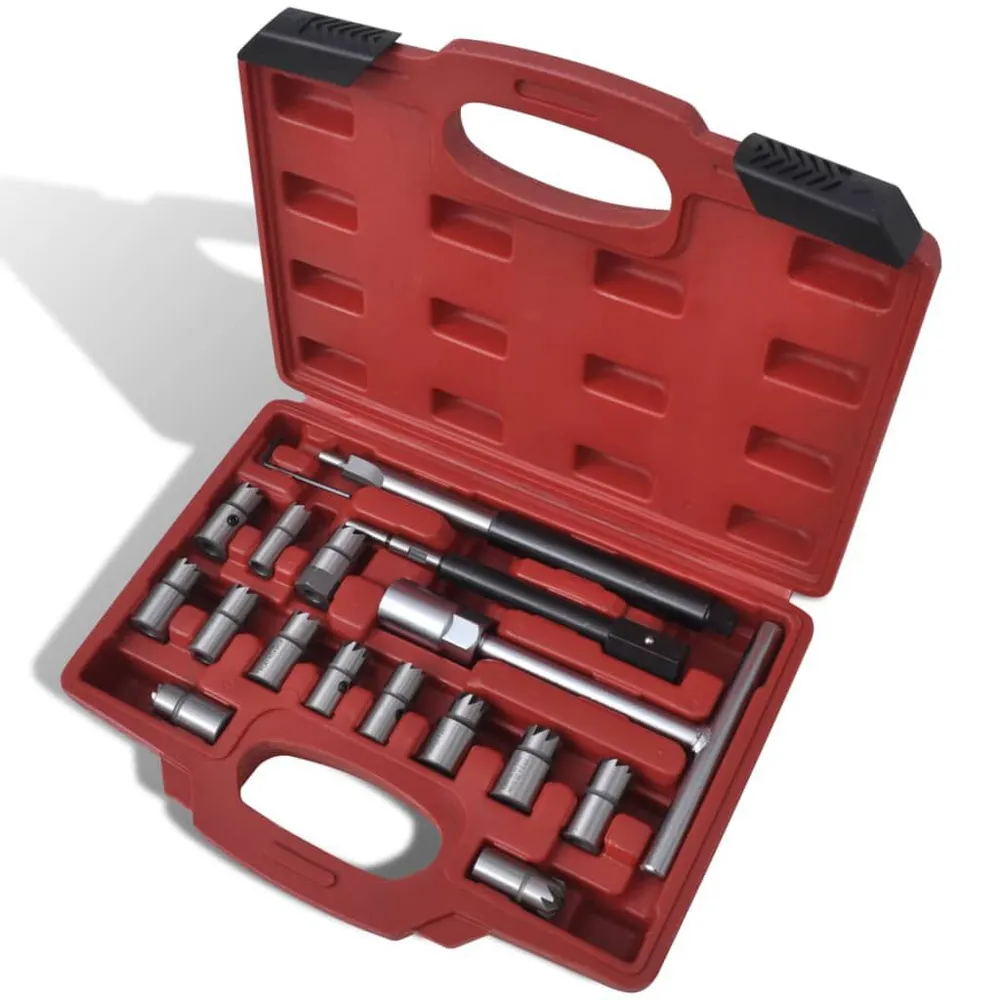 Conjunto cortador de base, injector diesel, 17 peças