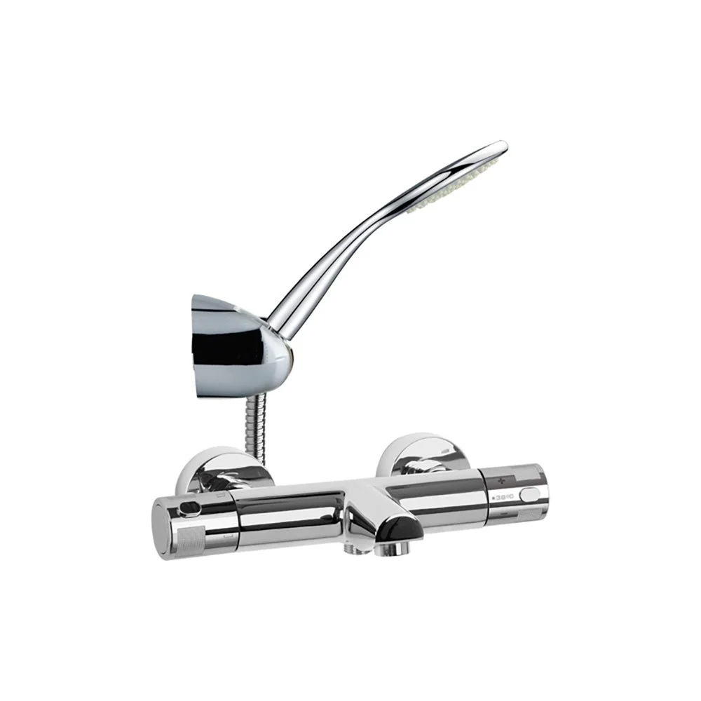 Ramon Soler - Grifo de banho-duche termostático Termotech com conjunto de duche cromo