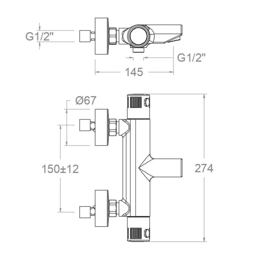 Ramon Soler - Grifo de banho-duche termostático Termotech cromo
