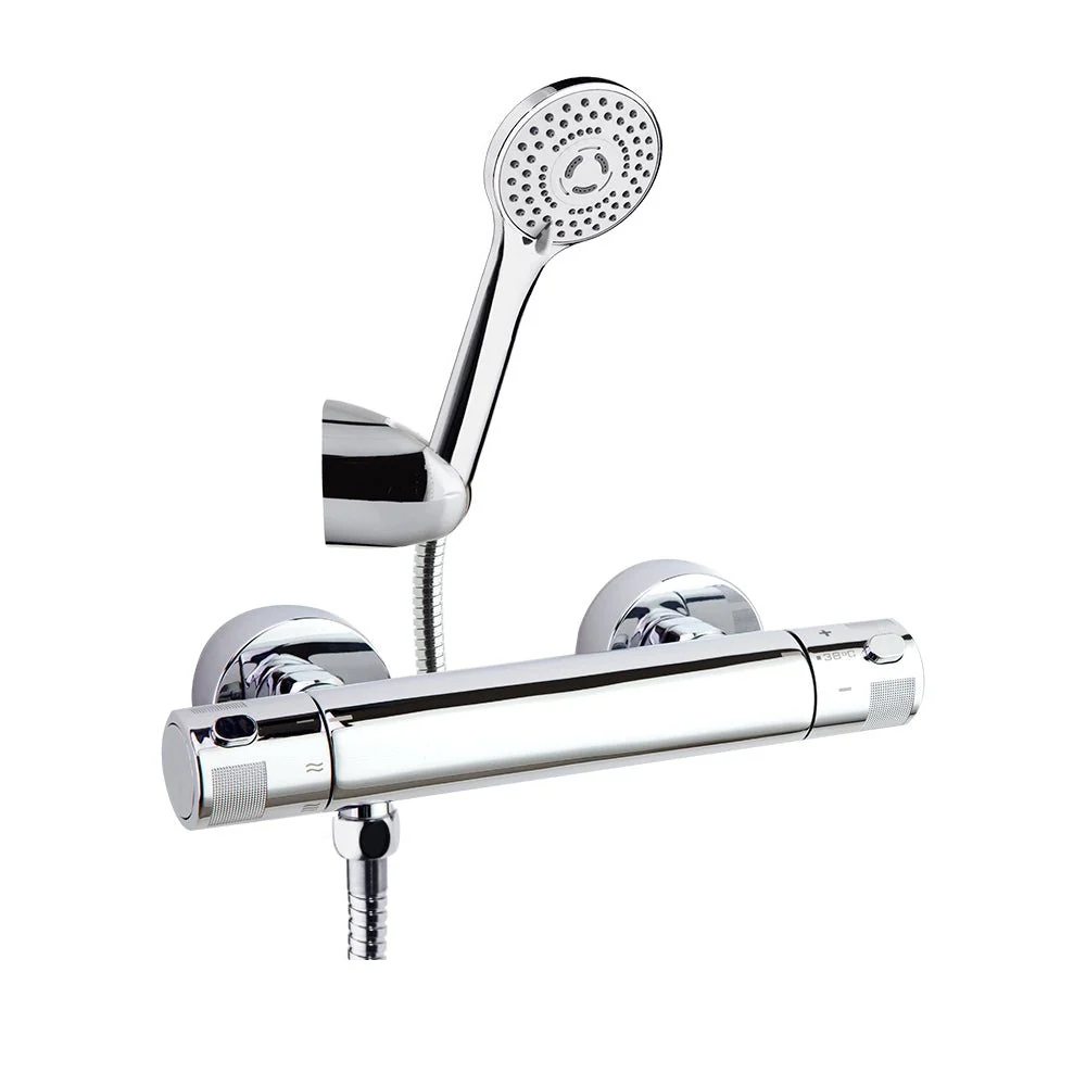 Ramon Soler - Grifo de duche termostático Termotech com conjunto de duche cromado