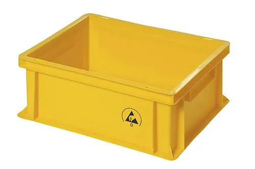 Caixas de armazenamento Bedrunka+Hirth IDP-STAT® - condutivas, amarelas, dimensões em mm (LxPxA): 300 x 400 x 120, E5311.Y.10