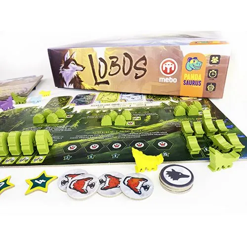 Jogo de Tabuleiro Lobos - Jogo de Estratégia - Panda Saurus | Mebo
