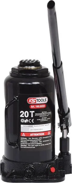 Macaco hidráulico para garrafas KS Tools, 20 t, 160.0358