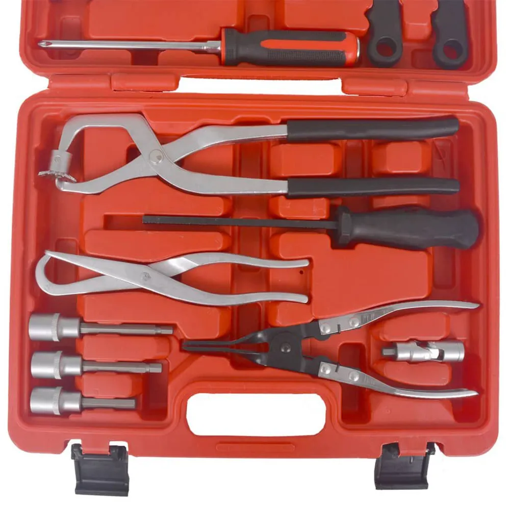Kit de ferramentas de montagem e manutenção de travões 15 pcs para Emergências