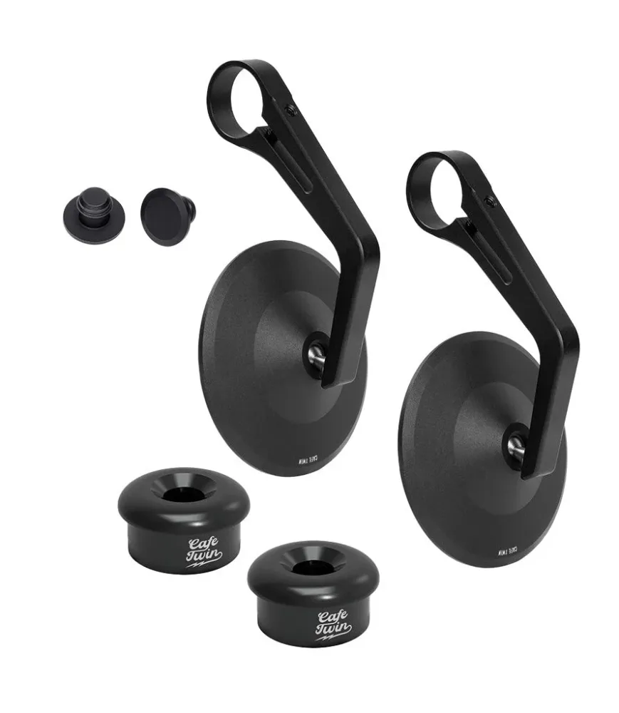 Kit Mirrors Bar End "Rocker" Adapters Guerrilla and Himalayan 450