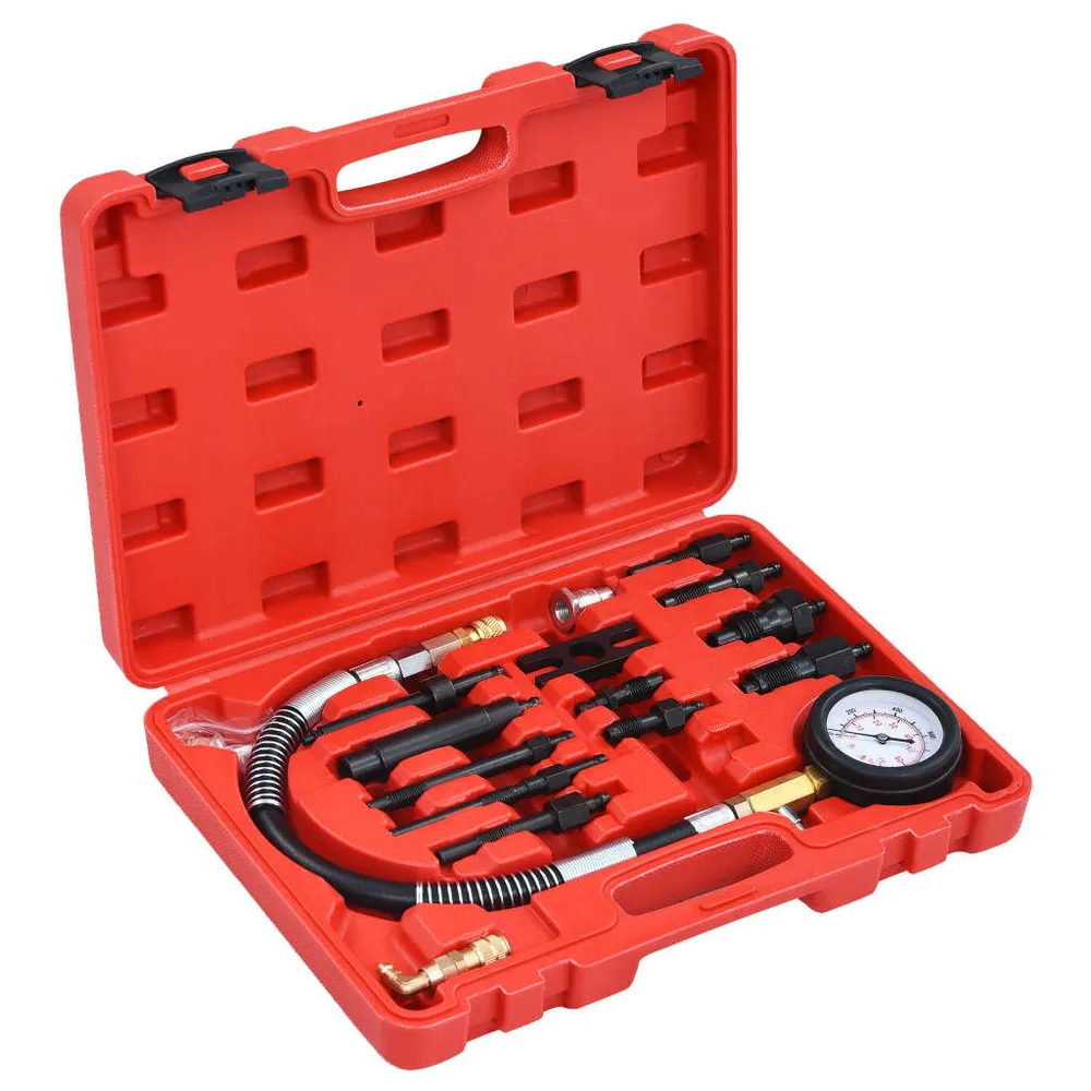 Kit de teste medidor de compressão para motor diesel 14 pcs para Reparo de Cabeçote