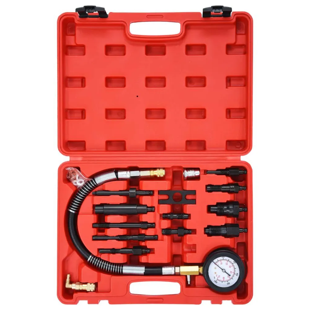 Kit de teste medidor de compressão para motor diesel 14 pcs para Reparo de Cabeçote