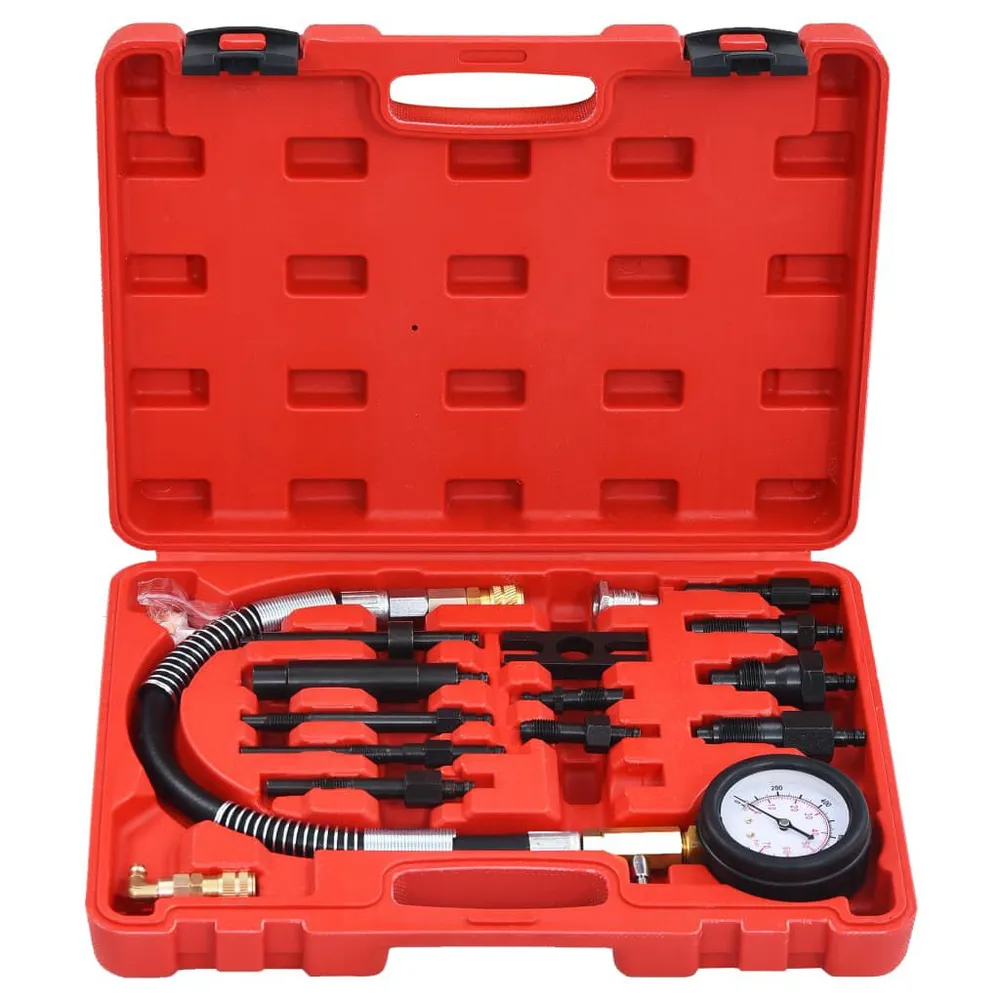 Kit de teste medidor de compressão para motor diesel 14 pcs para Reparo de Cabeçote