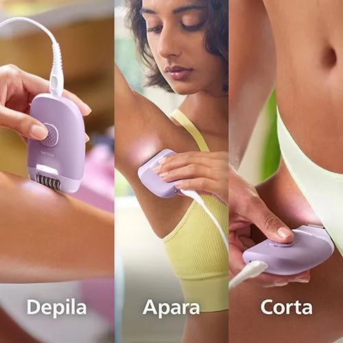 Depiladora com Cabo de Arranque Philips BRE257/00 Series 4000 - Lilás