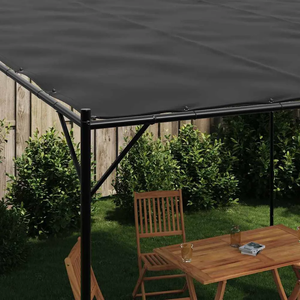 Gazebo 4x4 m 180 g/m² tecido e ço antracite