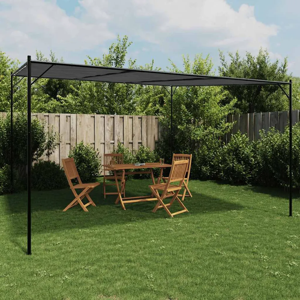 Gazebo 4x4 m 180 g/m² tecido e ço antracite