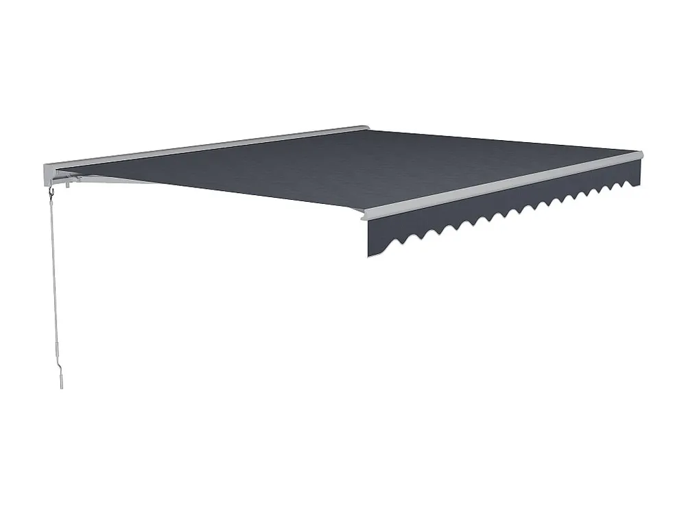 Toldo retrátil motorizado com semicaixa 4 x 3 m antracite COFANA