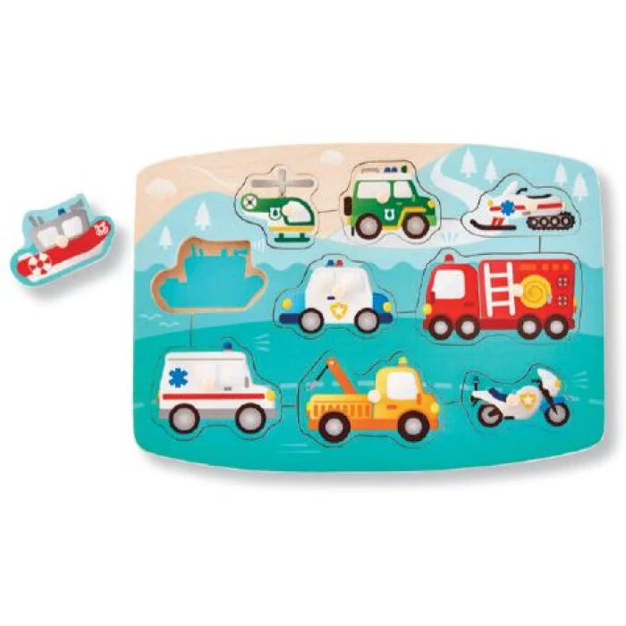 Puzzles pino madeira - Transporte com Borracha de Polyurethane