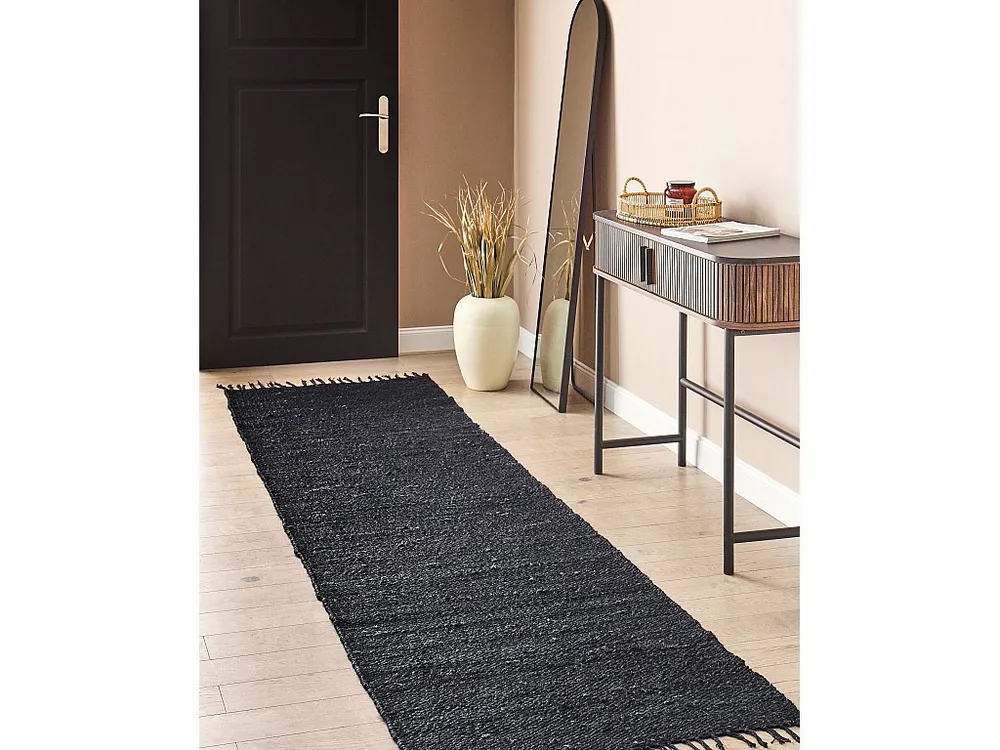 Tapete em juta preta 80 x 300 cm SINANKOY