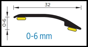 Alta Performance Perfil de Juntas Autoadesivo para Vinil na Cor Light Caramelo
