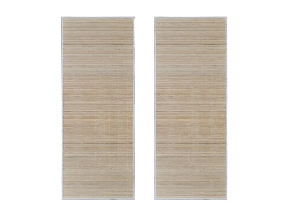 Tapetes retangulares de bambu espontâneo 2 peças 120x180 cm