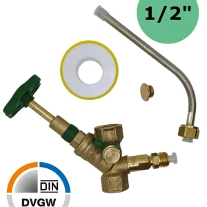 Válvula de assento inclinado de 1/2" com torneira de amostragem para Motor Turbo