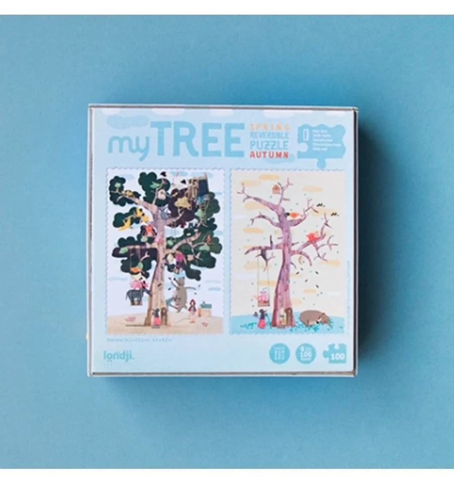 Pocket My Tree, 100-piece de duas faces silhouette puzzle