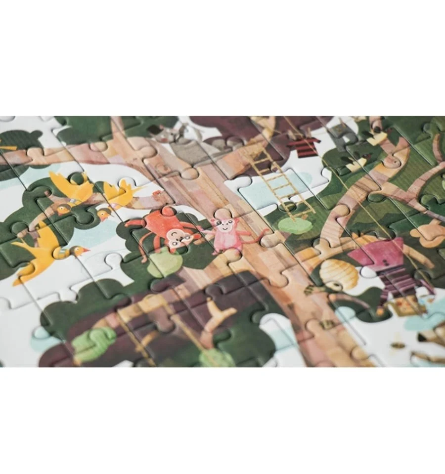 Pocket My Tree, 100-piece de duas faces silhouette puzzle