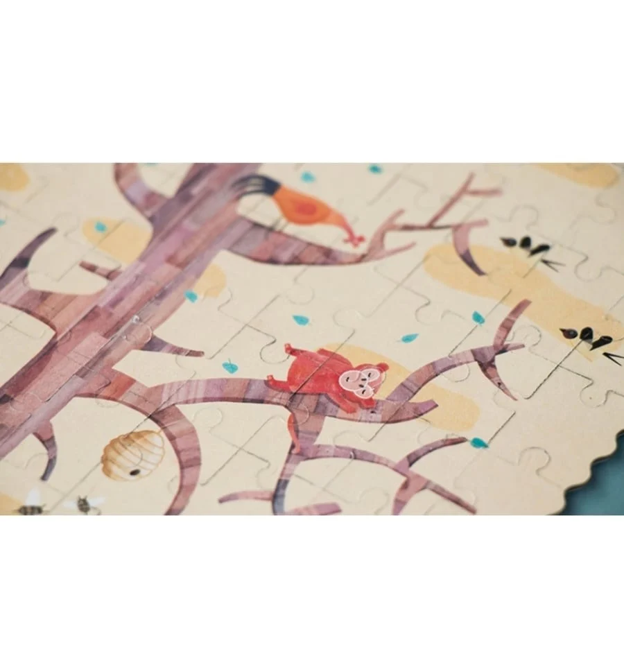Pocket My Tree, 100-piece de duas faces silhouette puzzle