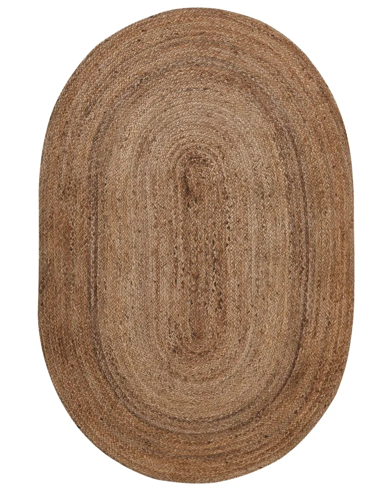 Coxim do Motor Tapete de juta creme 100 x 150 cm DEMIRCI